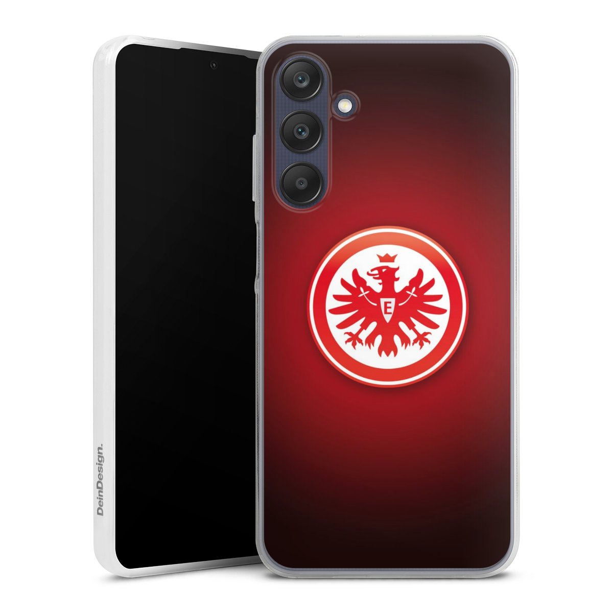 Galaxy A25 5G Handy Slim Case extra dünn Silikon Handyhülle transparent Hülle Eintracht Frankfurt Official Licensed Product Coat Of Arms Silikon Slim Case