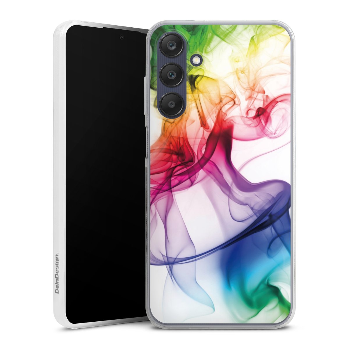 Galaxy A25 5G Handy Slim Case extra dünn Silikon Handyhülle transparent Hülle Water Colour Rainbow Silikon Slim Case