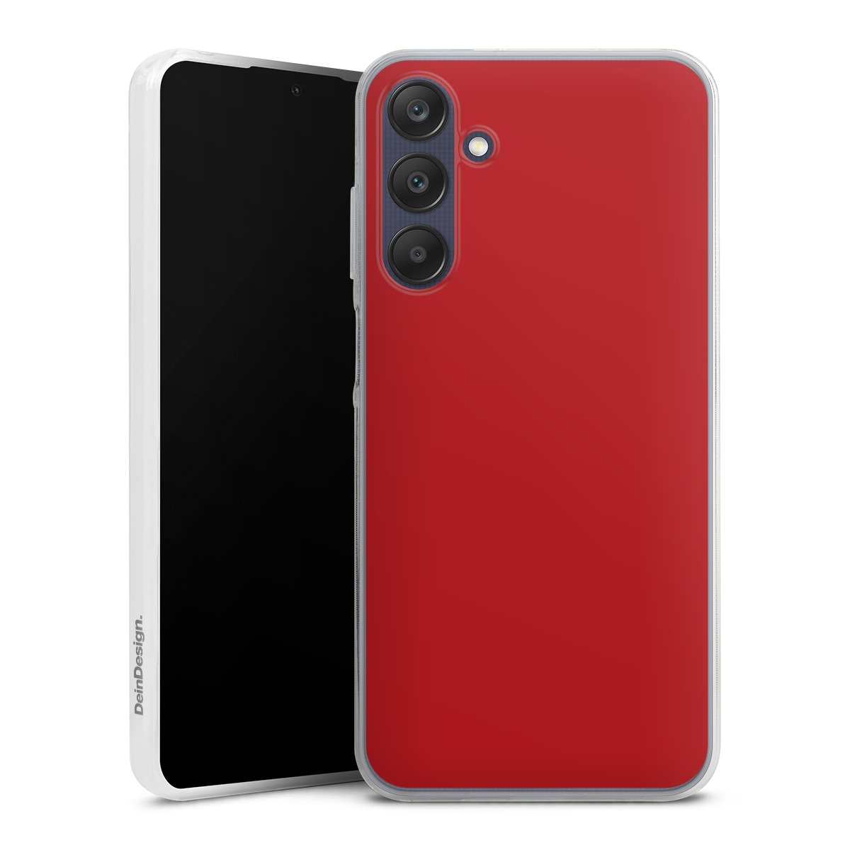 Galaxy A25 5G Handy Slim Case extra dünn Silikon Handyhülle transparent Hülle Colour Unicoloured Red Silikon Slim Case