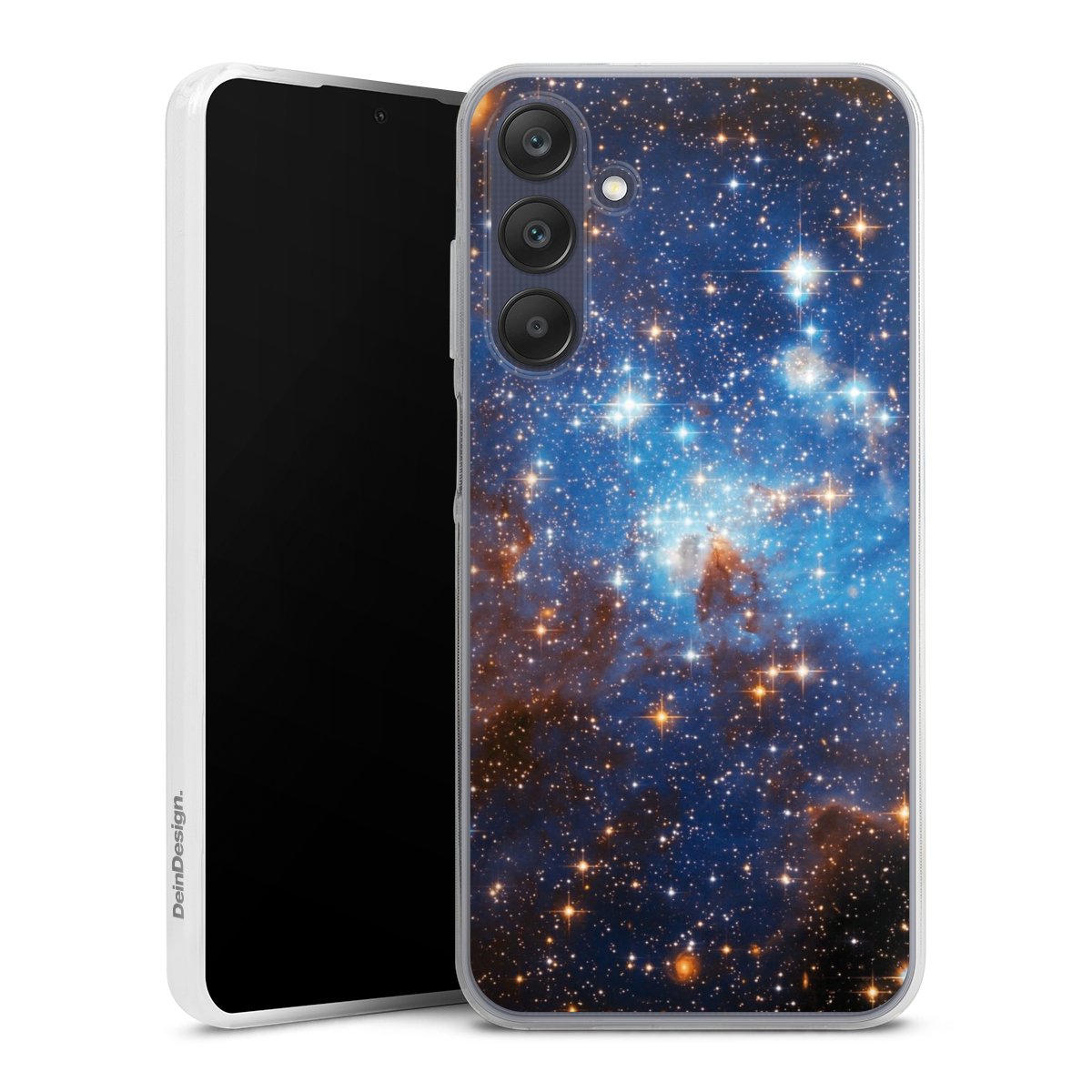 Galaxy A25 5G Handy Slim Case extra dünn Silikon Handyhülle transparent Hülle Star Weltall Galaxy Silikon Slim Case