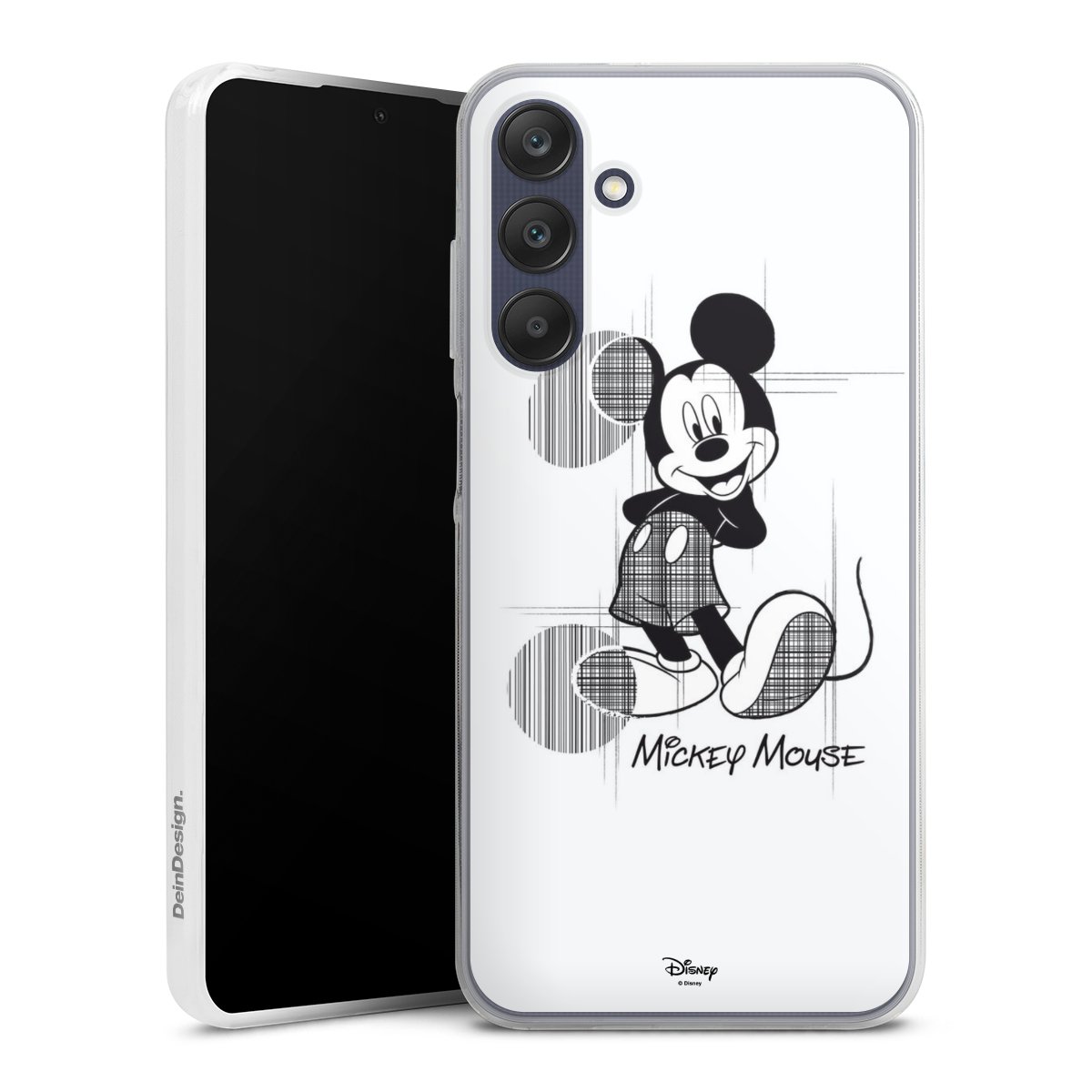 Galaxy A25 5G Handy Slim Case extra dünn Silikon Handyhülle transparent Hülle Disney Official Licensed Product Mickey Mouse Silikon Slim Case