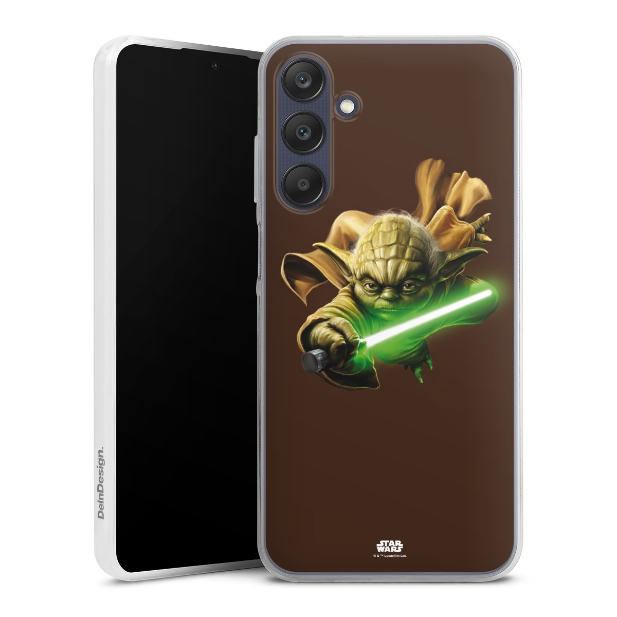 Galaxy A25 5G Handy Slim Case extra dünn Silikon Handyhülle transparent Hülle Yoda Merchandise Star Wars Silikon Slim Case