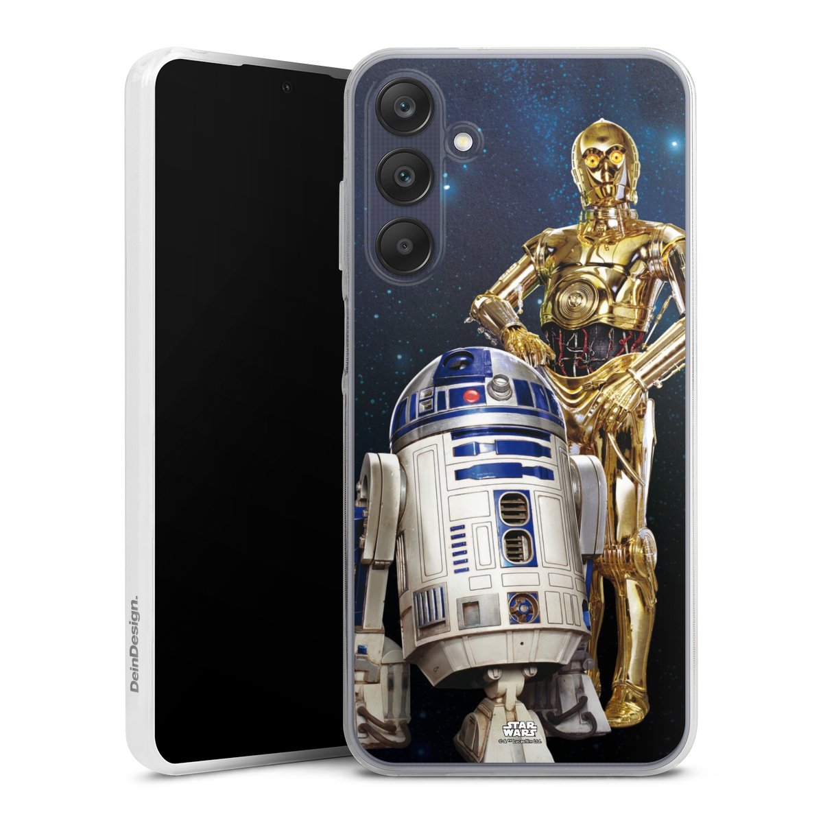 Galaxy A25 5G Handy Slim Case extra dünn Silikon Handyhülle transparent Hülle Weltall Star Wars R2d2 Silikon Slim Case