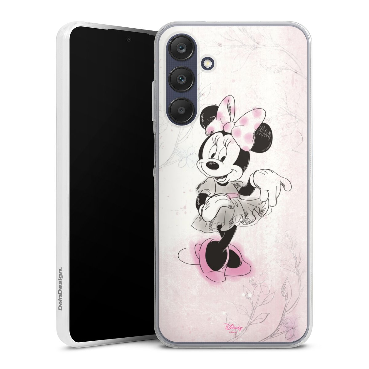 Galaxy A25 5G Handy Slim Case extra dünn Silikon Handyhülle transparent Hülle Disney Minnie Mouse Vintage Silikon Slim Case