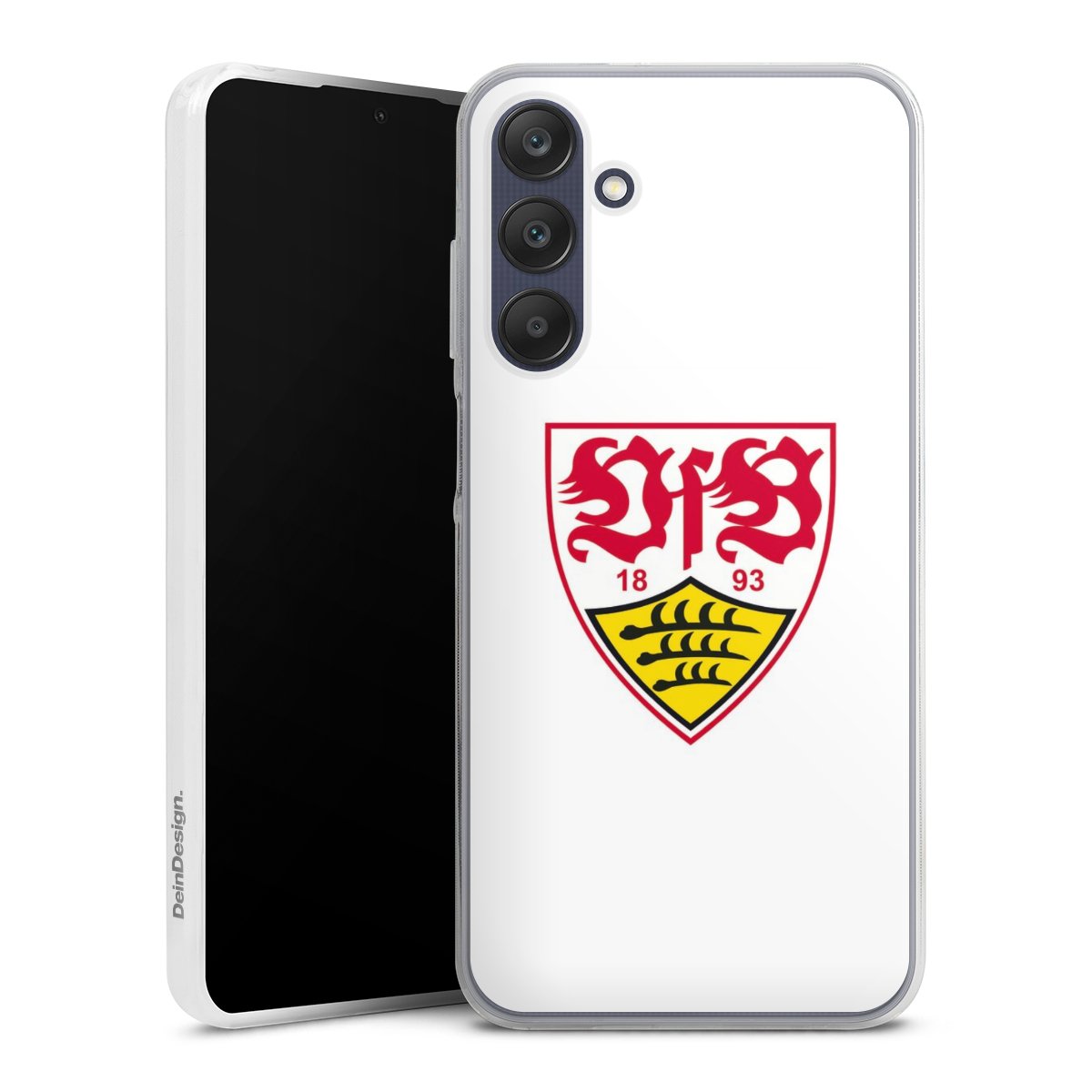 Galaxy A25 5G Handy Slim Case extra dünn Silikon Handyhülle transparent Hülle Logo Official Licensed Product Vfb Stuttgart Silikon Slim Case