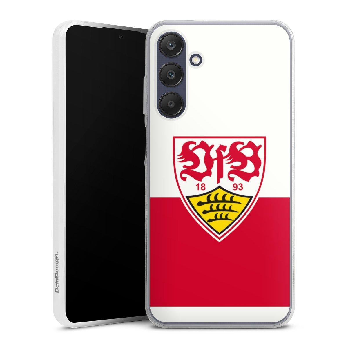 Galaxy A25 5G Handy Slim Case extra dünn Silikon Handyhülle transparent Hülle Official Licensed Product Logo Vfb Stuttgart Silikon Slim Case