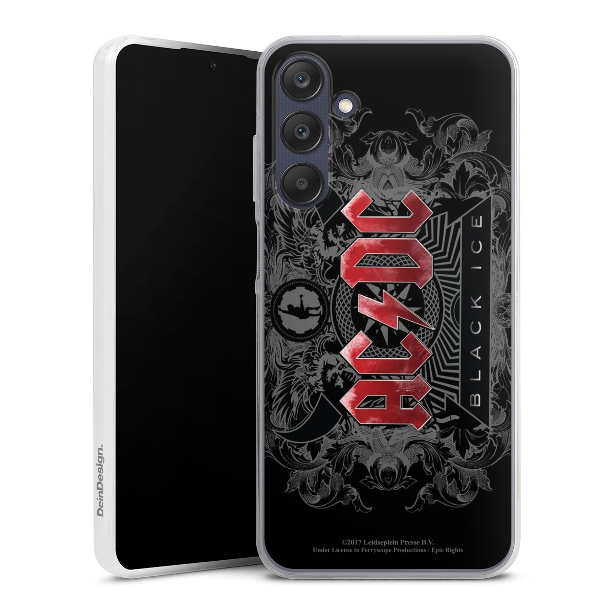 Galaxy A25 5G Handy Slim Case extra dünn Silikon Handyhülle transparent Hülle Merchandise Black Ice Acdc Silikon Slim Case