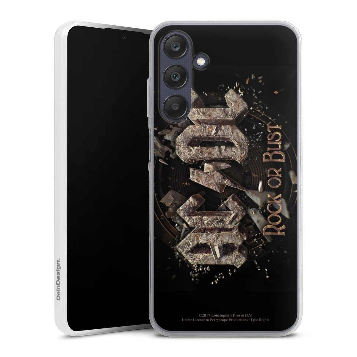 Galaxy A25 5G Handy Slim Case extra dünn Silikon Handyhülle transparent Hülle Acdc Official Licensed Product Rock Or Bust Silikon Slim Case