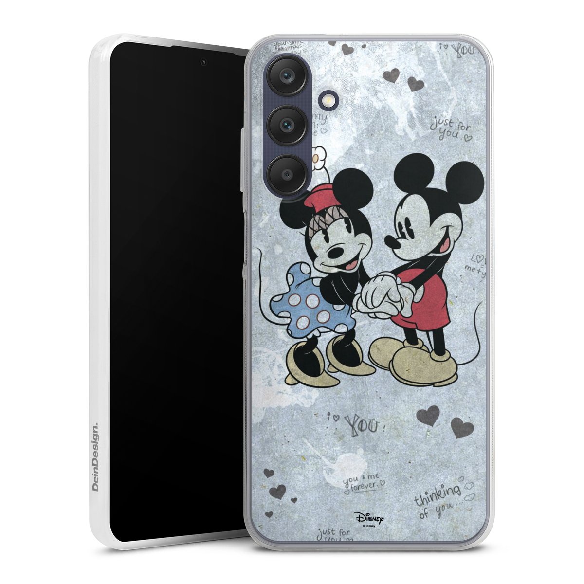 Galaxy A25 5G Handy Slim Case extra dünn Silikon Handyhülle transparent Hülle Mickey & Minnie Mouse Vintage Disney Silikon Slim Case