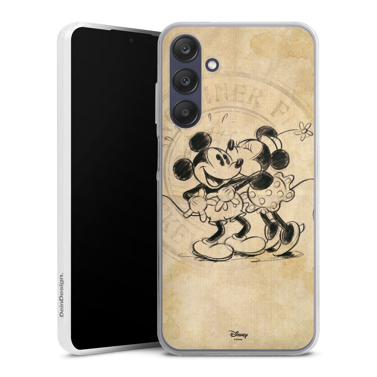 Galaxy A25 5G Handy Slim Case extra dünn Silikon Handyhülle transparent Hülle Mickey Mouse Vintage Minnie Mouse Silikon Slim Case