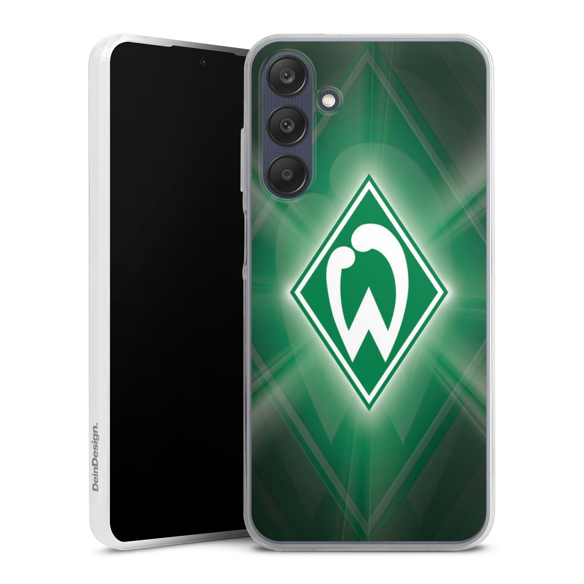 Galaxy A25 5G Handy Slim Case extra dünn Silikon Handyhülle transparent Hülle Sv Werder Bremen Official Licensed Product Coat Of Arms Silikon Slim Case