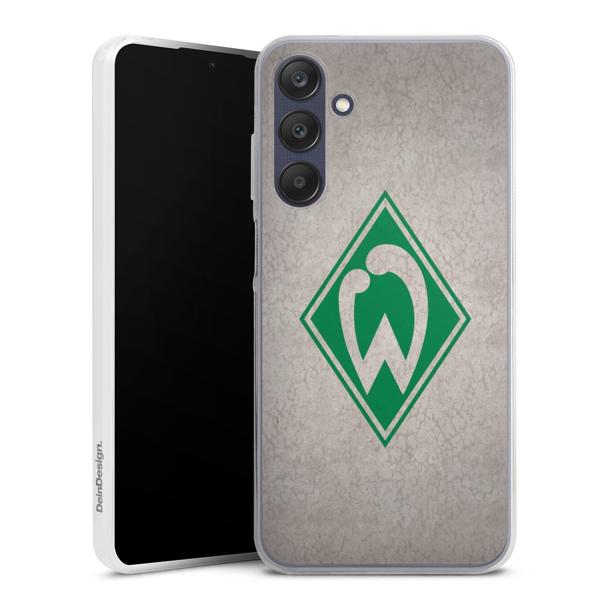 Galaxy A25 5G Handy Slim Case extra dünn Silikon Handyhülle transparent Hülle Sv Werder Bremen Concrete Official Licensed Product Silikon Slim Case