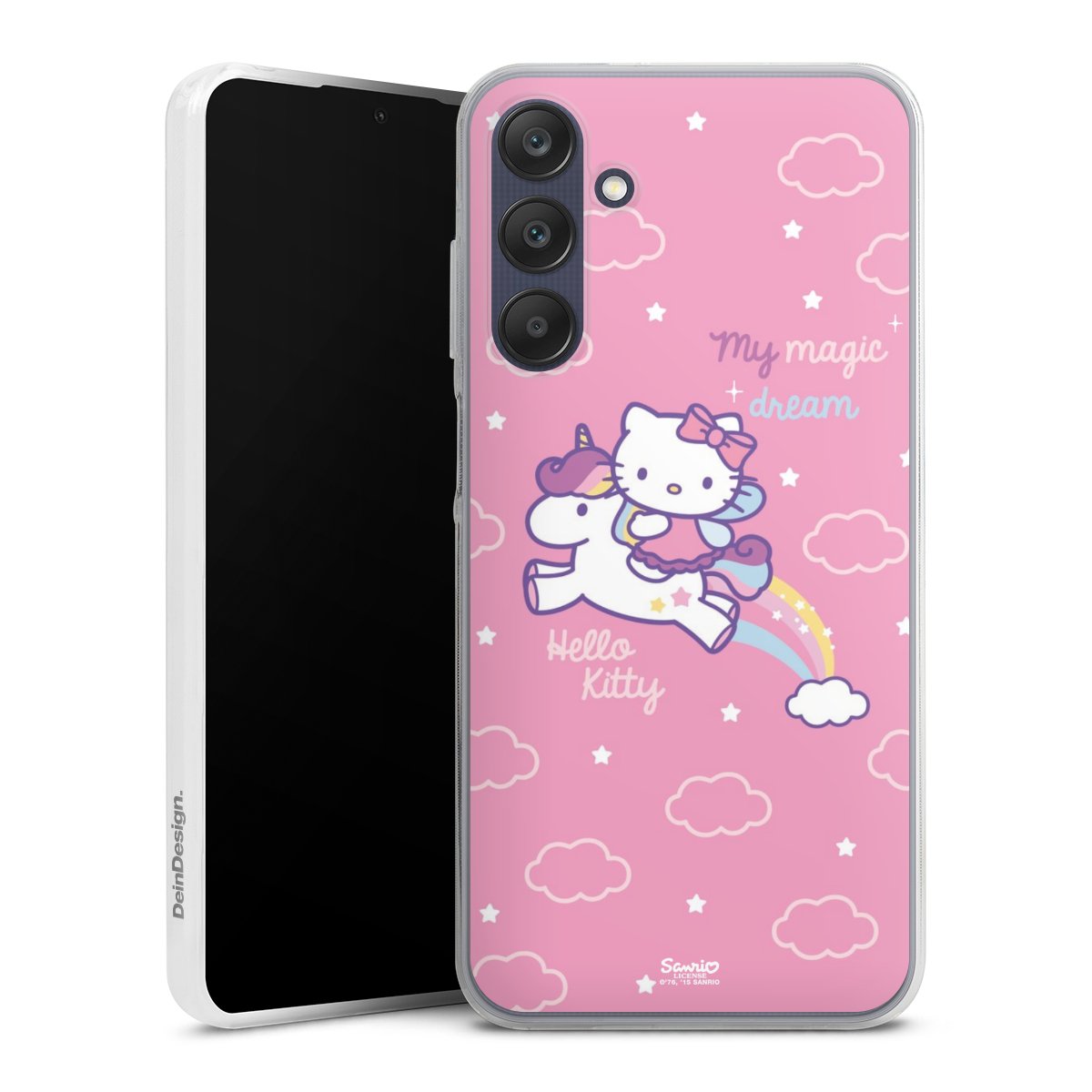 Galaxy A25 5G Handy Slim Case extra dünn Silikon Handyhülle transparent Hülle Einhorn Official Licensed Product Hello Kitty Silikon Slim Case