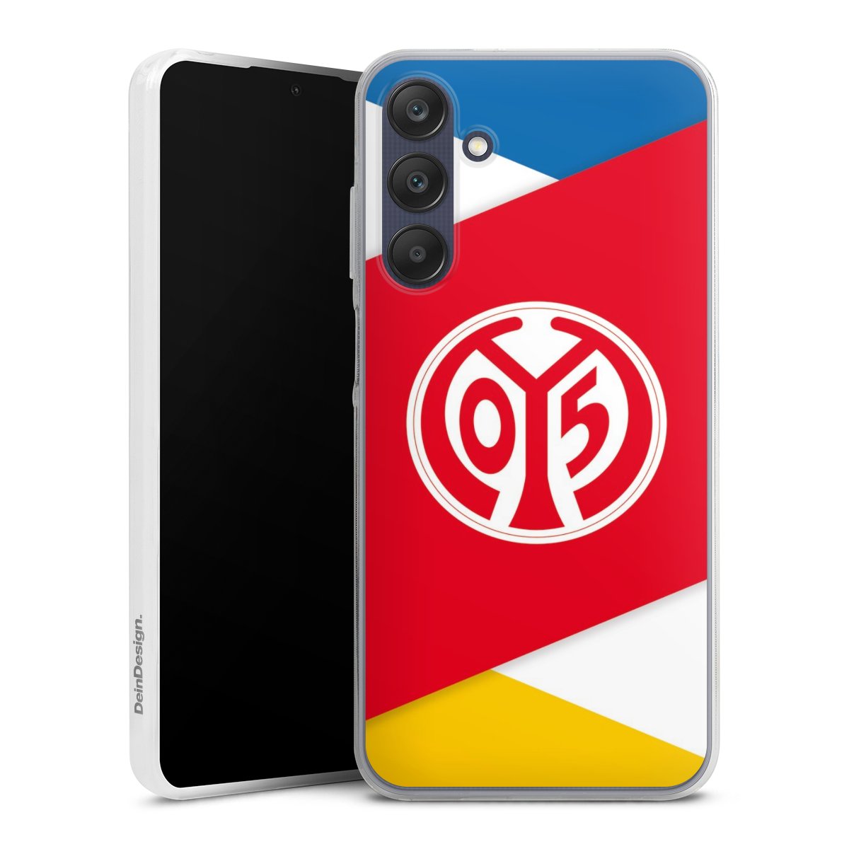 Galaxy A25 5G Handy Slim Case extra dünn Silikon Handyhülle transparent Hülle Official Licensed Product Soccer 1. Fsv Mainz 05 E.V. Silikon Slim Case