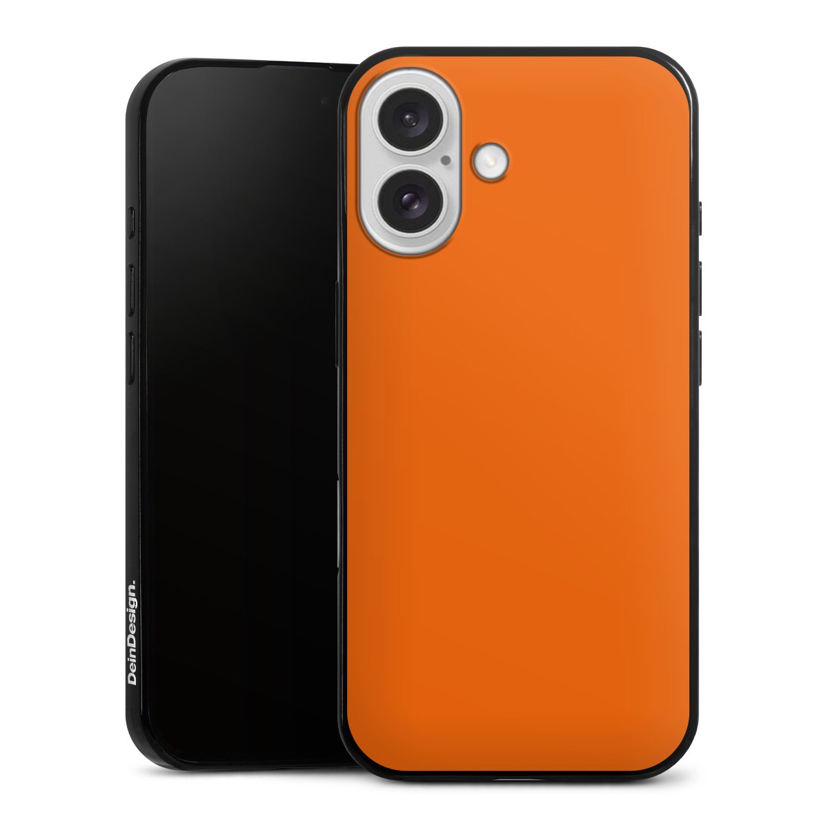 iPhone 16 Handy Slim Case extra dünn Silikon Handyhülle schwarz Hülle Orange Colour Unicoloured Silikon Slim Case