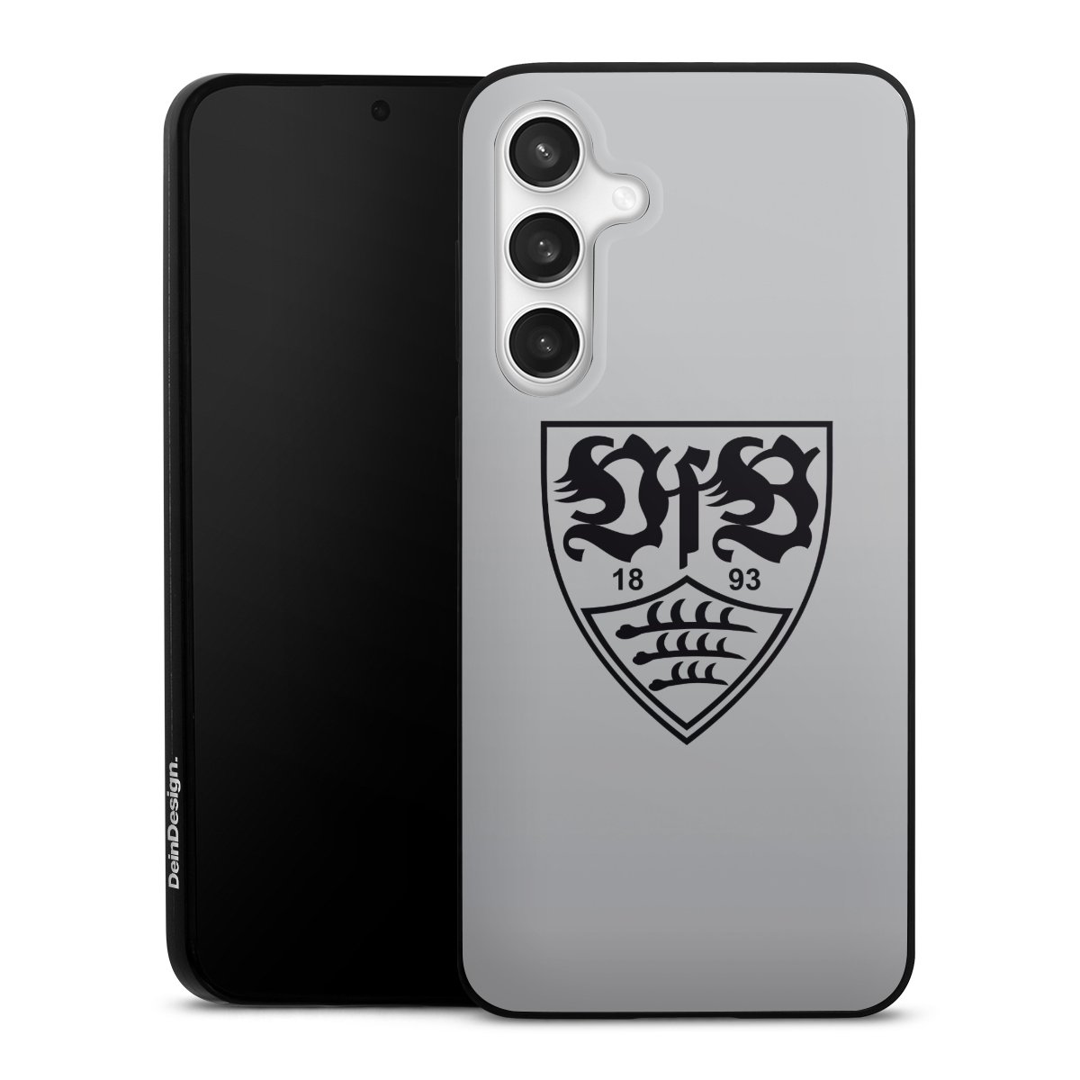 Galaxy S24 FE 5G Handy Slim Case extra dünn Silikon Handyhülle schwarz Hülle Logo Vfb Stuttgart Official Licensed Product Silikon Slim Case