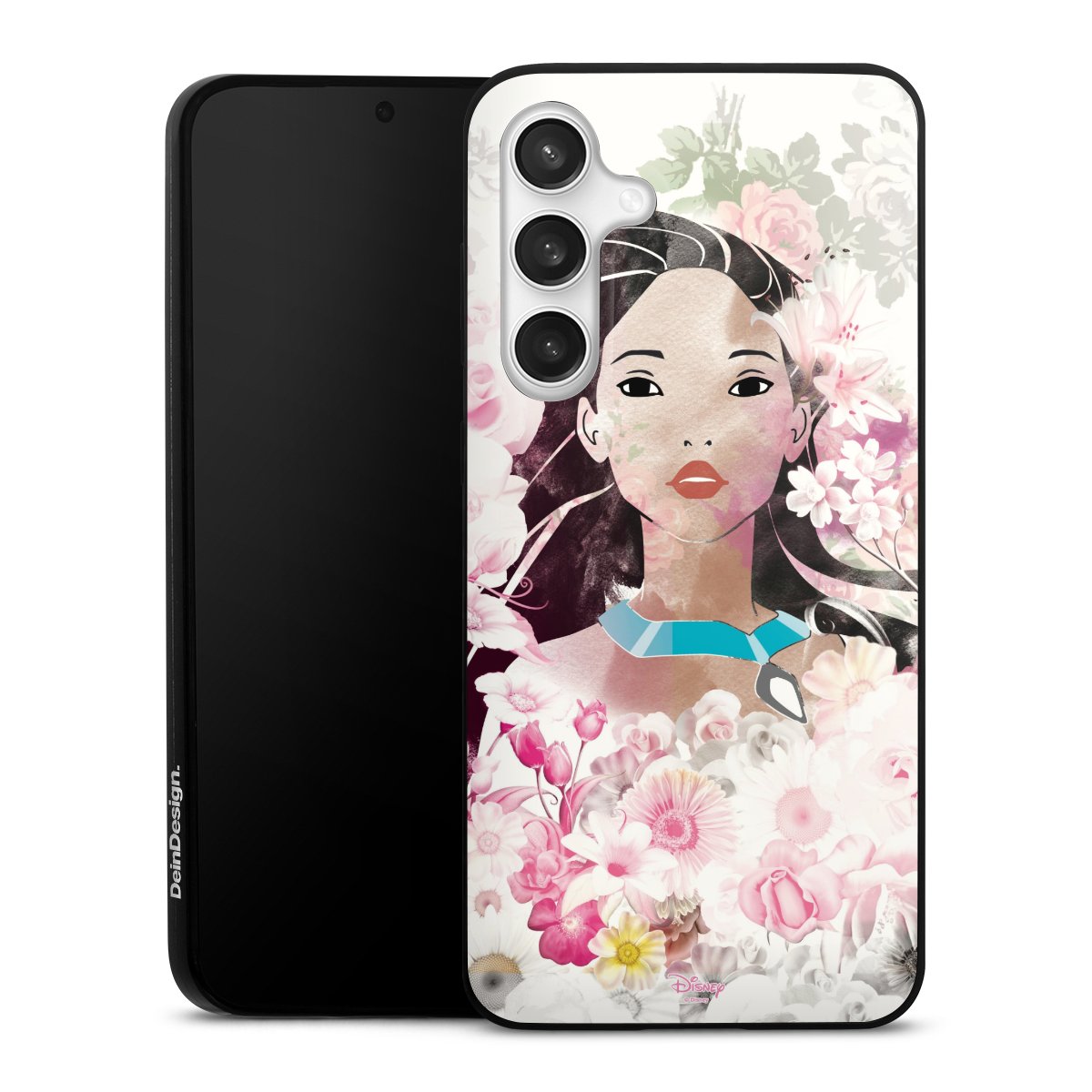 Galaxy S24 FE 5G Handy Slim Case extra dünn Silikon Handyhülle schwarz Hülle Pocahontas Official Licensed Product Disney Silikon Slim Case