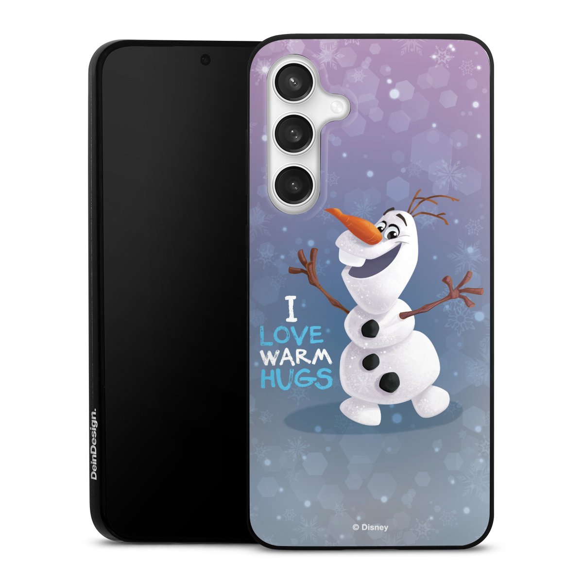 Galaxy S24 FE 5G Handy Slim Case extra dünn Silikon Handyhülle schwarz Hülle Frozen Frozen Olaf Official Licensed Product Silikon Slim Case