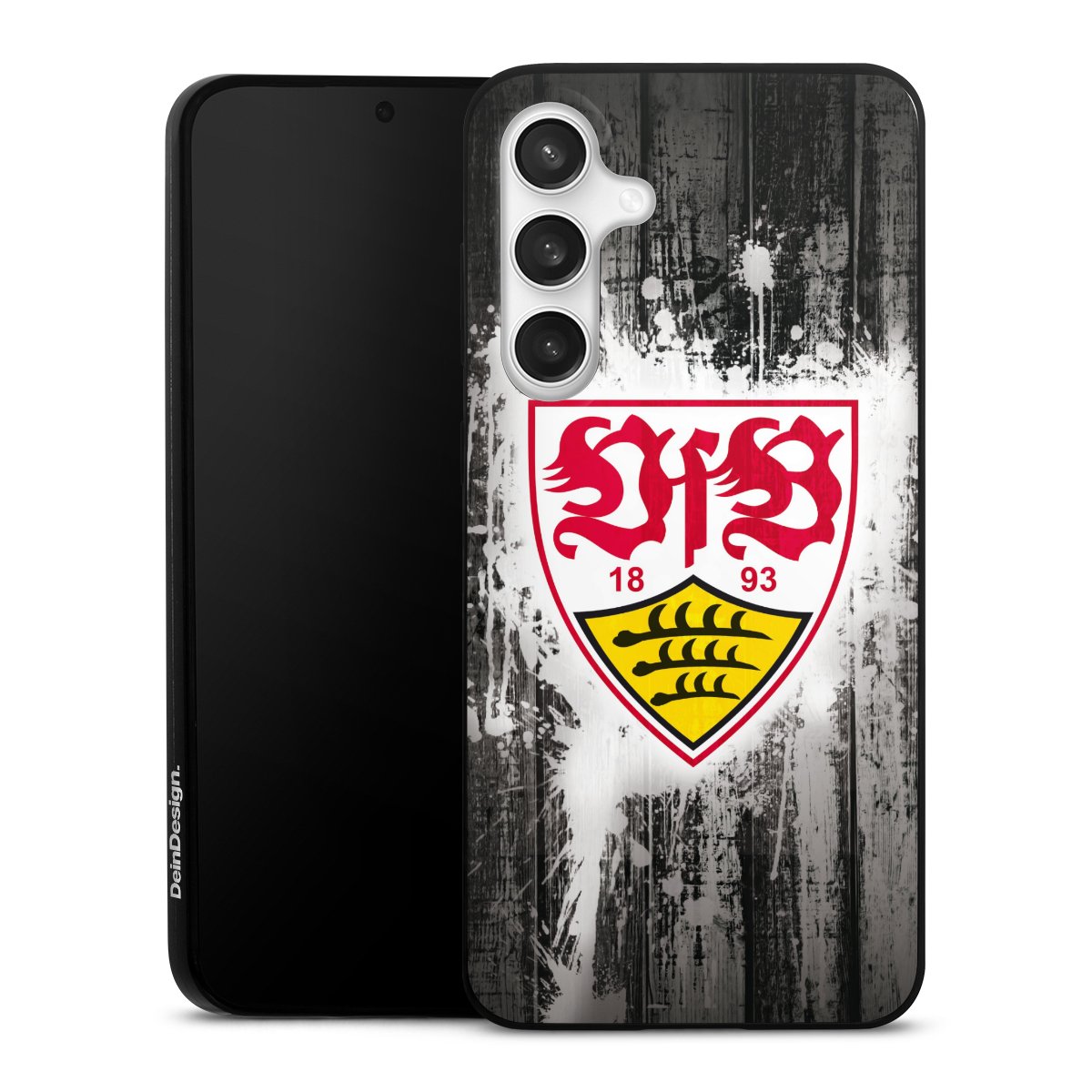 Galaxy S24 FE 5G Handy Slim Case extra dünn Silikon Handyhülle schwarz Hülle Vfb Stuttgart Official Licensed Product Silikon Slim Case