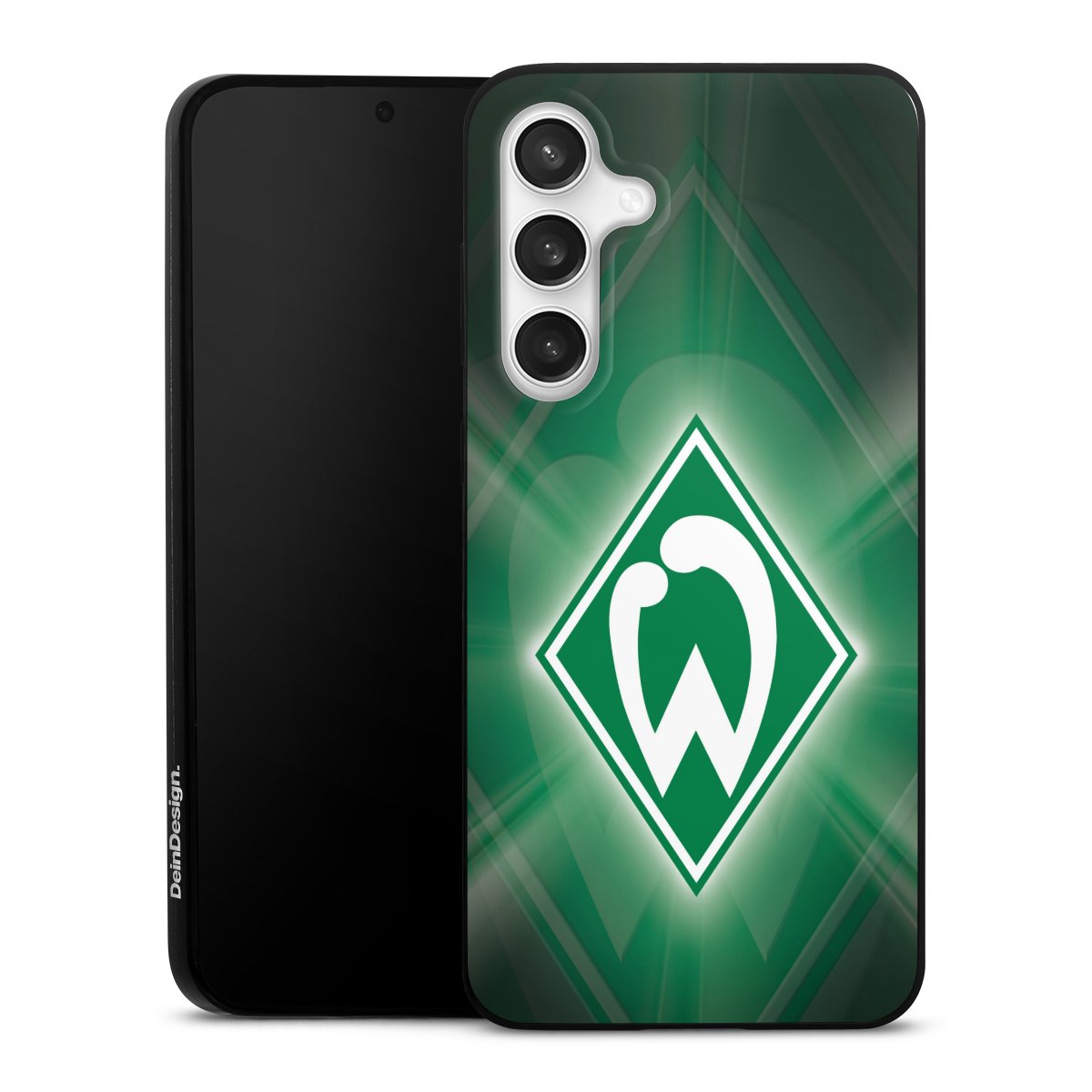 Galaxy S24 FE 5G Handy Slim Case extra dünn Silikon Handyhülle schwarz Hülle Sv Werder Bremen Official Licensed Product Coat Of Arms Silikon Slim Case