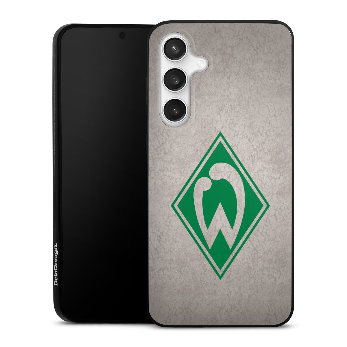 Galaxy S24 FE 5G Handy Slim Case extra dünn Silikon Handyhülle schwarz Hülle Sv Werder Bremen Concrete Official Licensed Product Silikon Slim Case