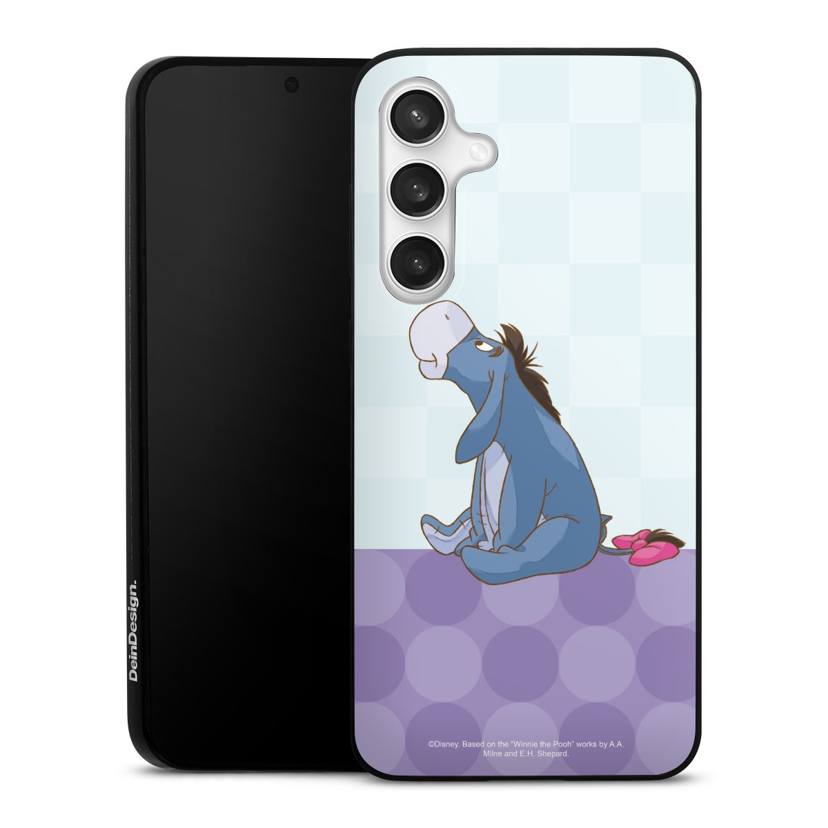 Galaxy S24 FE 5G Handy Slim Case extra dünn Silikon Handyhülle schwarz Hülle Disney Donkey Winnie The Pooh Silikon Slim Case