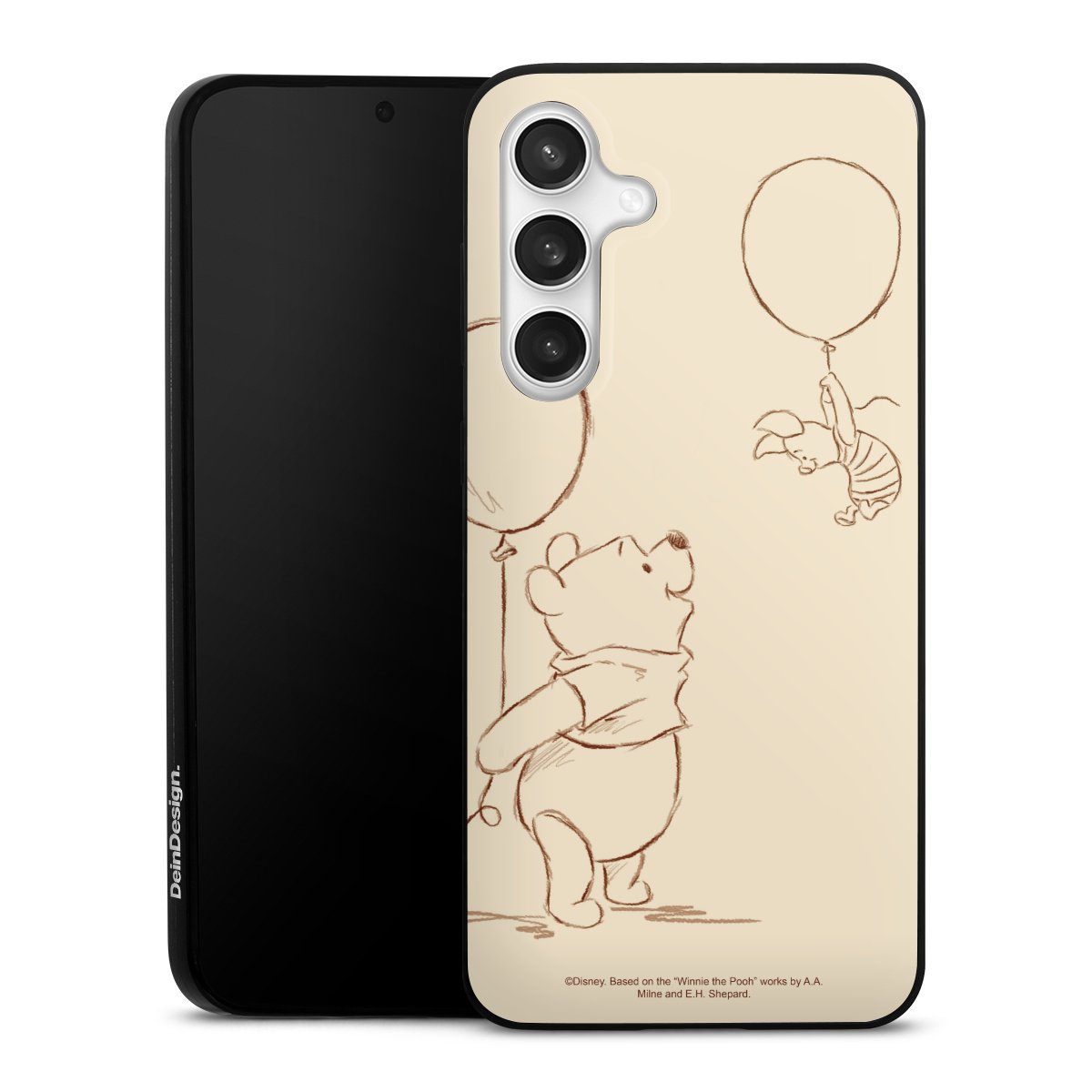 Galaxy S24 FE 5G Handy Slim Case extra dünn Silikon Handyhülle schwarz Hülle Official Licensed Product Winnie The Pooh Disney Silikon Slim Case