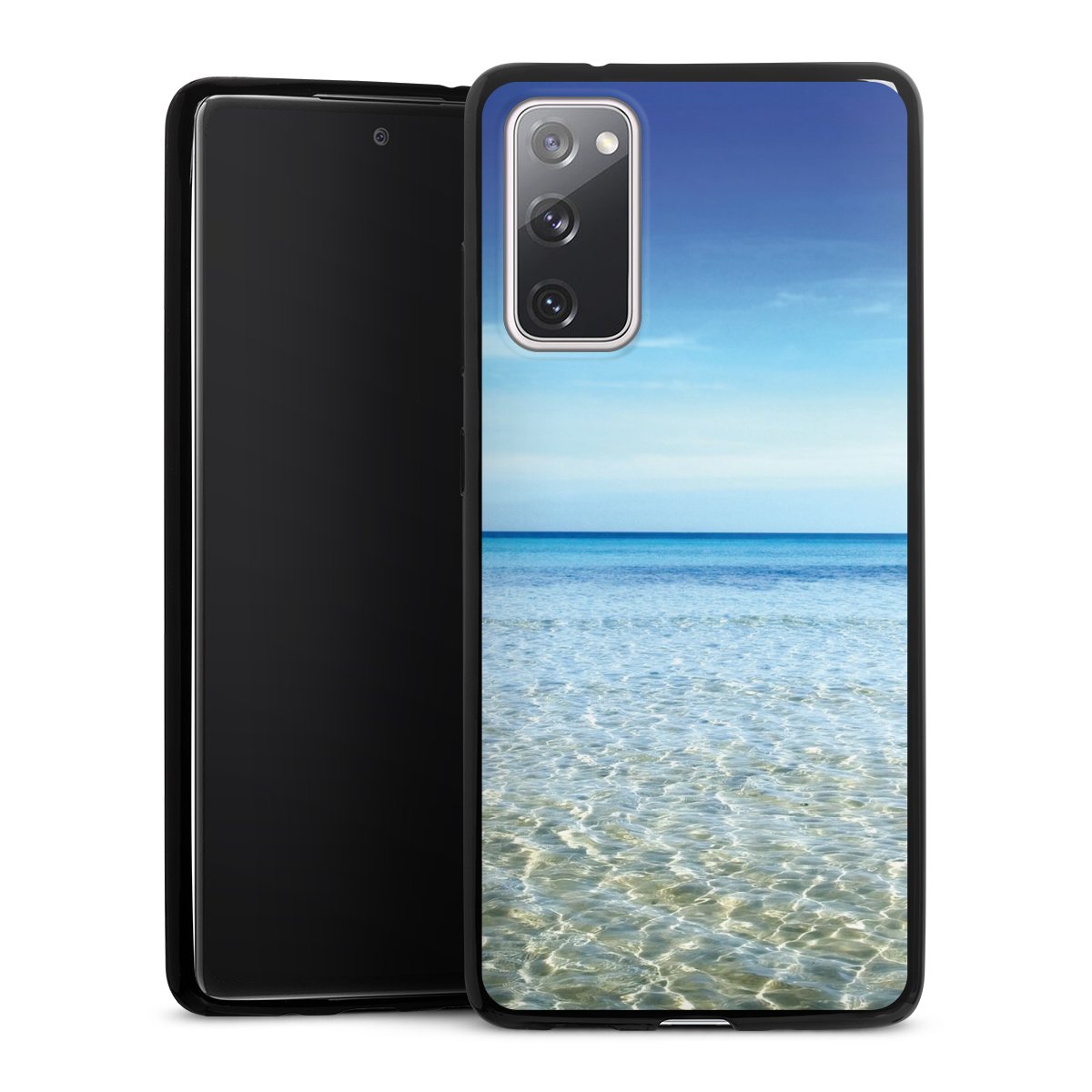 Galaxy S20 FE Handy Slim Case extra dünn Silikon Handyhülle schwarz Hülle Ocean Sky Urlaub Silikon Slim Case