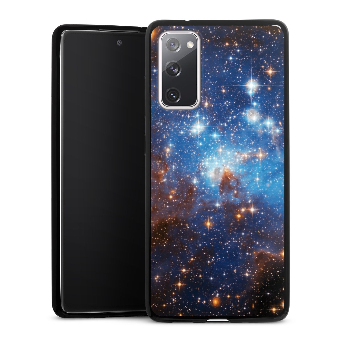 Galaxy S20 FE Handy Slim Case extra dünn Silikon Handyhülle schwarz Hülle Galaxy Weltall Star Silikon Slim Case