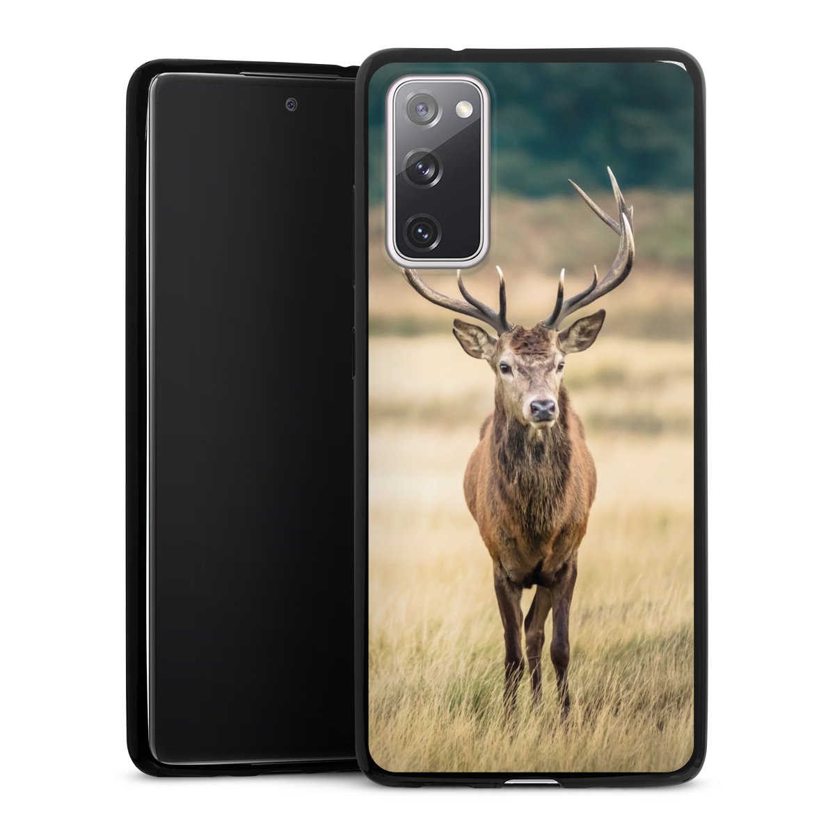 Galaxy S20 FE Handy Slim Case extra dünn Silikon Handyhülle schwarz Hülle Meadow Forrest Deer Silikon Slim Case