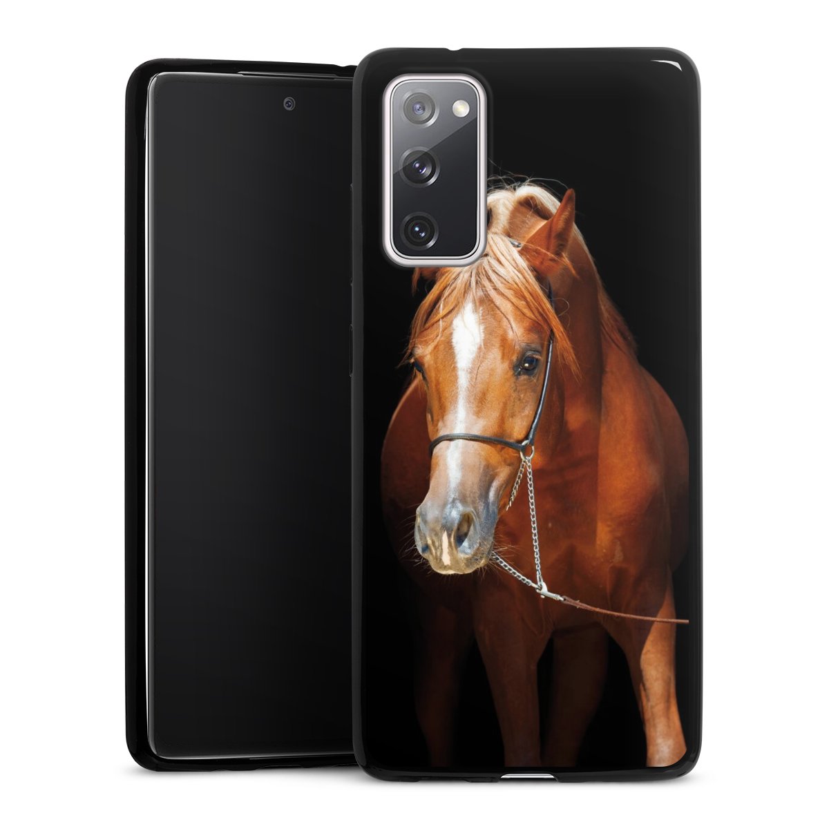 Galaxy S20 FE Handy Slim Case extra dünn Silikon Handyhülle schwarz Hülle Horse Hobby Mare Silikon Slim Case