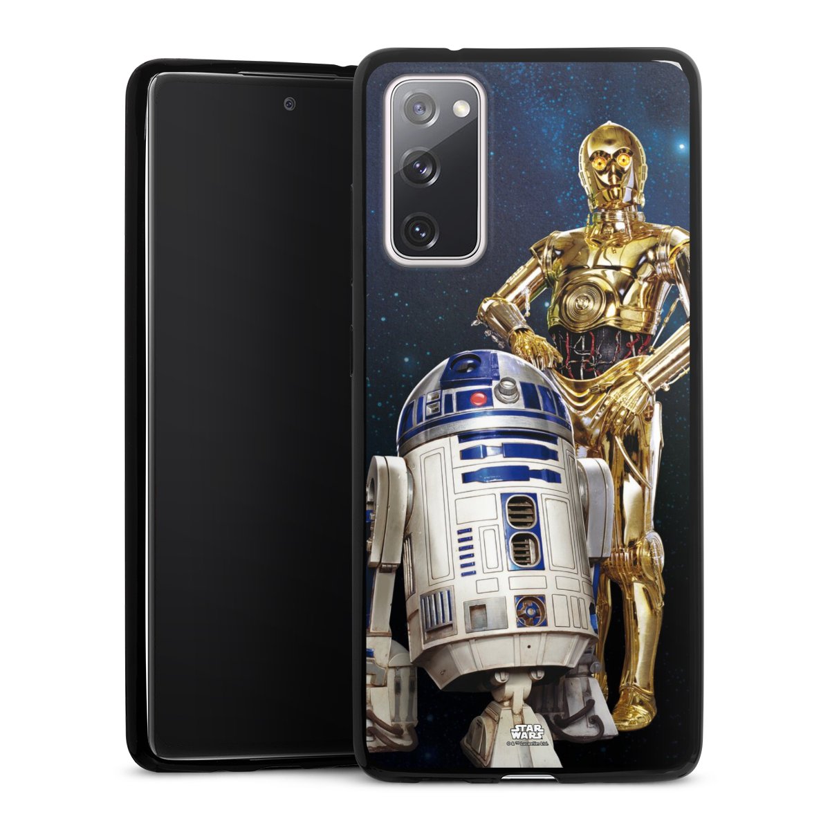 Galaxy S20 FE Handy Slim Case extra dünn Silikon Handyhülle schwarz Hülle Weltall R2d2 Star Wars Silikon Slim Case