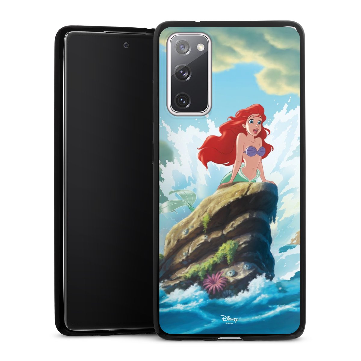 Galaxy S20 FE Handy Slim Case extra dünn Silikon Handyhülle schwarz Hülle Official Licensed Product Arielle Die Meerjungfrau Mermaid Silikon Slim Case