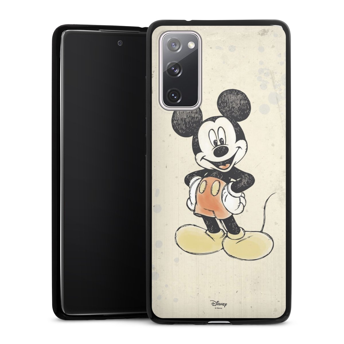 Galaxy S20 FE Handy Slim Case extra dünn Silikon Handyhülle schwarz Hülle Official Licensed Product Water Colour Mickey & Minnie Mouse Silikon Slim Case