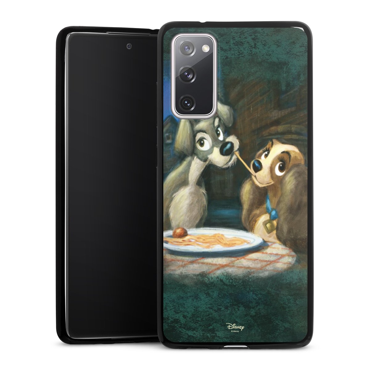 Galaxy S20 FE Handy Slim Case extra dünn Silikon Handyhülle schwarz Hülle Lady And The Tramp Official Licensed Product Disney Silikon Slim Case