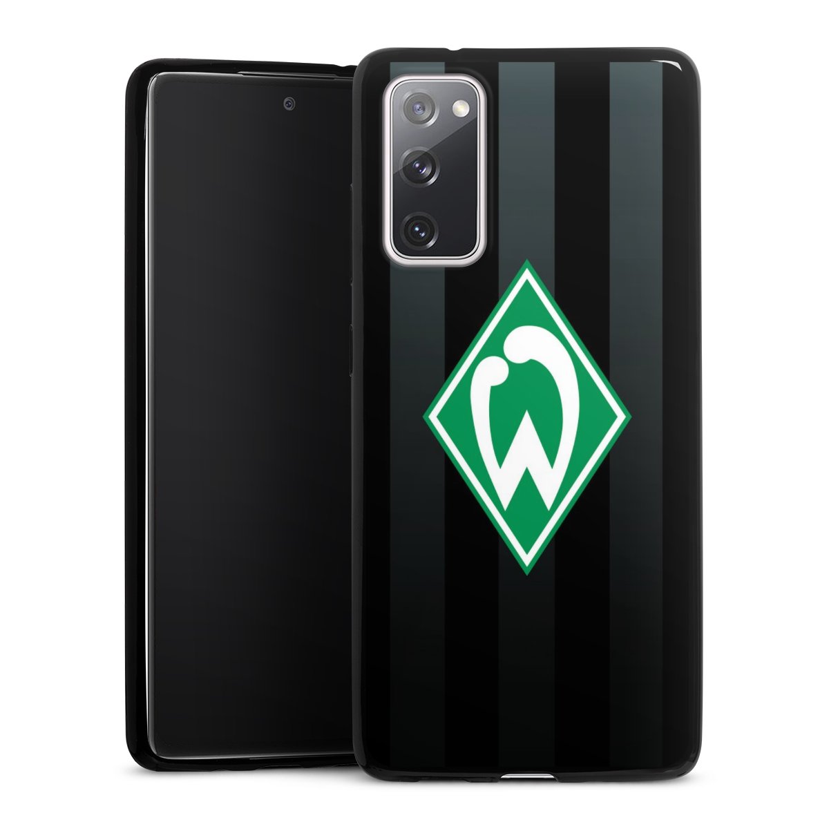 Galaxy S20 FE Handy Slim Case extra dünn Silikon Handyhülle schwarz Hülle Official Licensed Product Sv Werder Bremen Stripes Silikon Slim Case