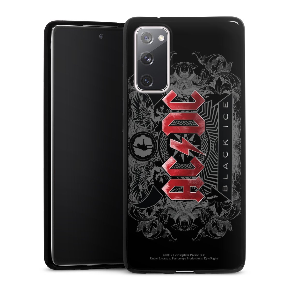 Galaxy S20 FE Handy Slim Case extra dünn Silikon Handyhülle schwarz Hülle Acdc Merchandise Black Ice Silikon Slim Case