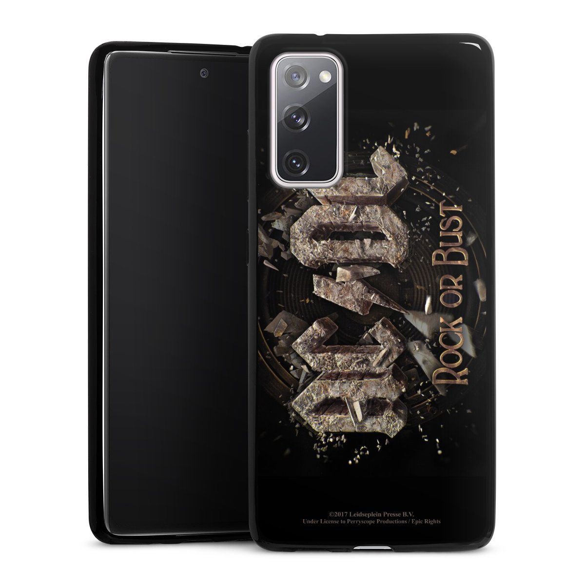 Galaxy S20 FE Handy Slim Case extra dünn Silikon Handyhülle schwarz Hülle Acdc Official Licensed Product Rock Or Bust Silikon Slim Case