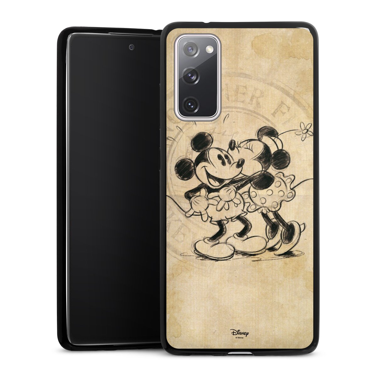 Galaxy S20 FE Handy Slim Case extra dünn Silikon Handyhülle schwarz Hülle Mickey Mouse Vintage Minnie Mouse Silikon Slim Case