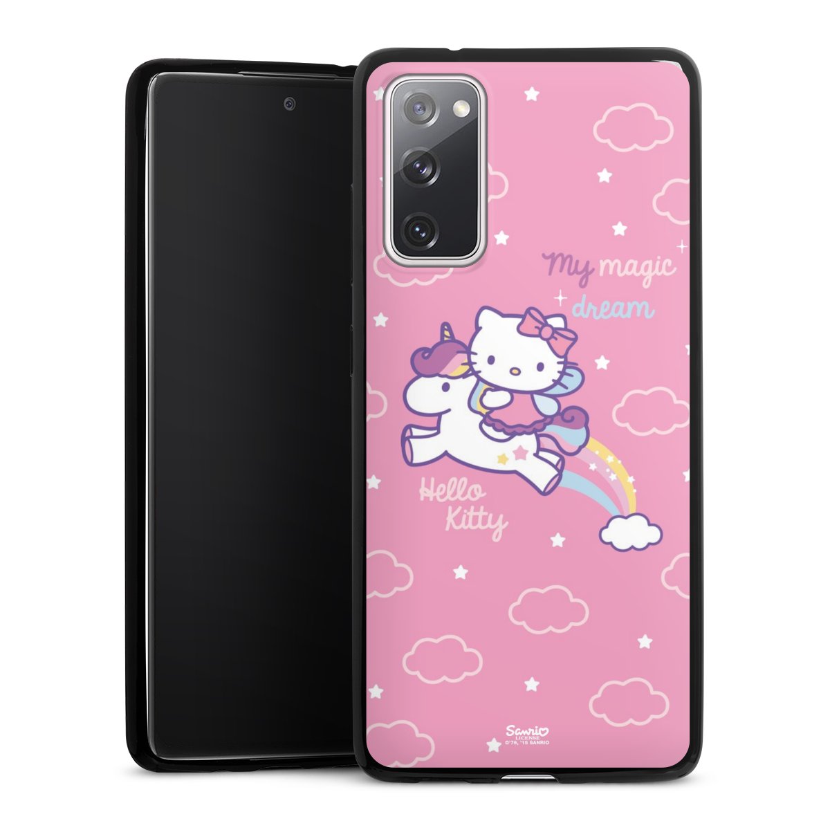 Galaxy S20 FE Handy Slim Case extra dünn Silikon Handyhülle schwarz Hülle Hello Kitty Official Licensed Product Einhorn Silikon Slim Case