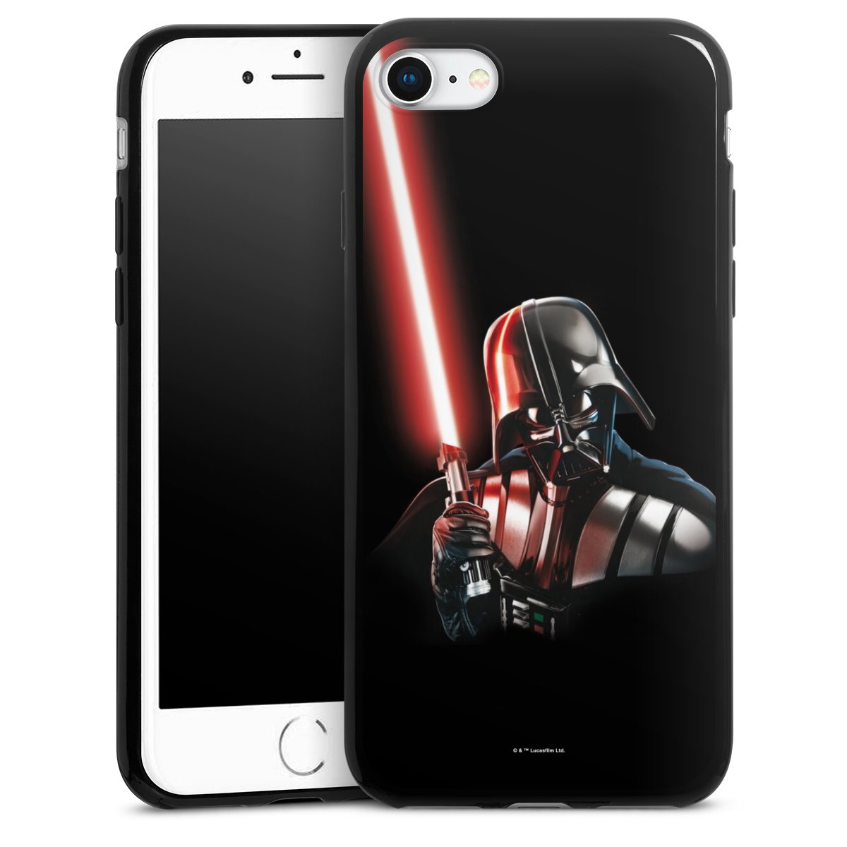 iPhone SE (2022) Handy Slim Case extra dünn Silikon Handyhülle schwarz Hülle Star Wars Merchandise Darth Vader Silikon Slim Case