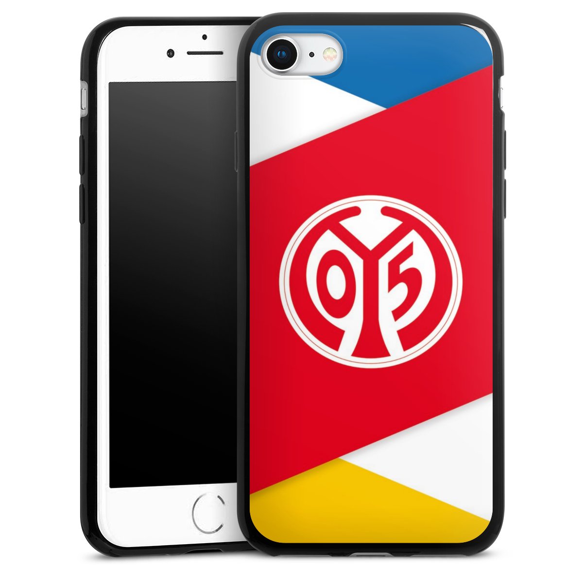 iPhone SE (2022) Handy Slim Case extra dünn Silikon Handyhülle schwarz Hülle Official Licensed Product Soccer 1. Fsv Mainz 05 E.V. Silikon Slim Case