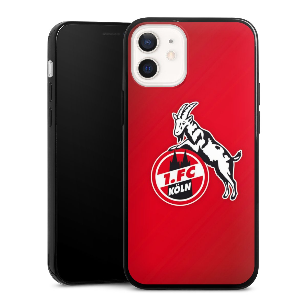 iPhone 12 mini Handy Slim Case extra dünn Silikon Handyhülle schwarz Hülle Official Licensed Product Effzeh 1. Fc Köln Silikon Slim Case