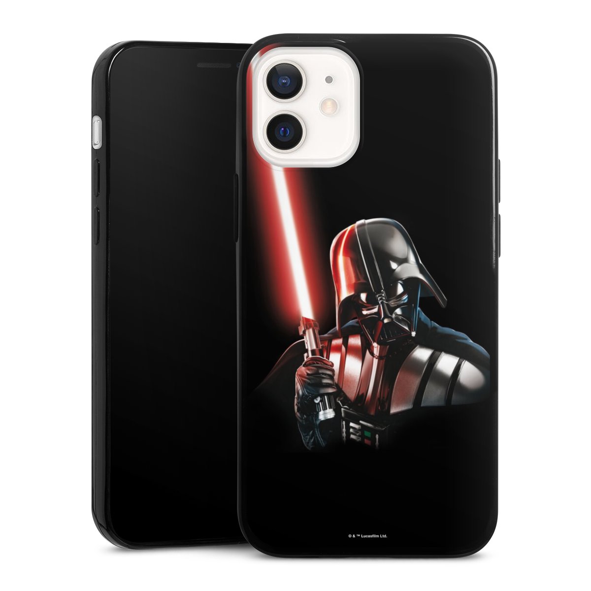 iPhone 12 mini Handy Slim Case extra dünn Silikon Handyhülle schwarz Hülle Star Wars Merchandise Darth Vader Silikon Slim Case