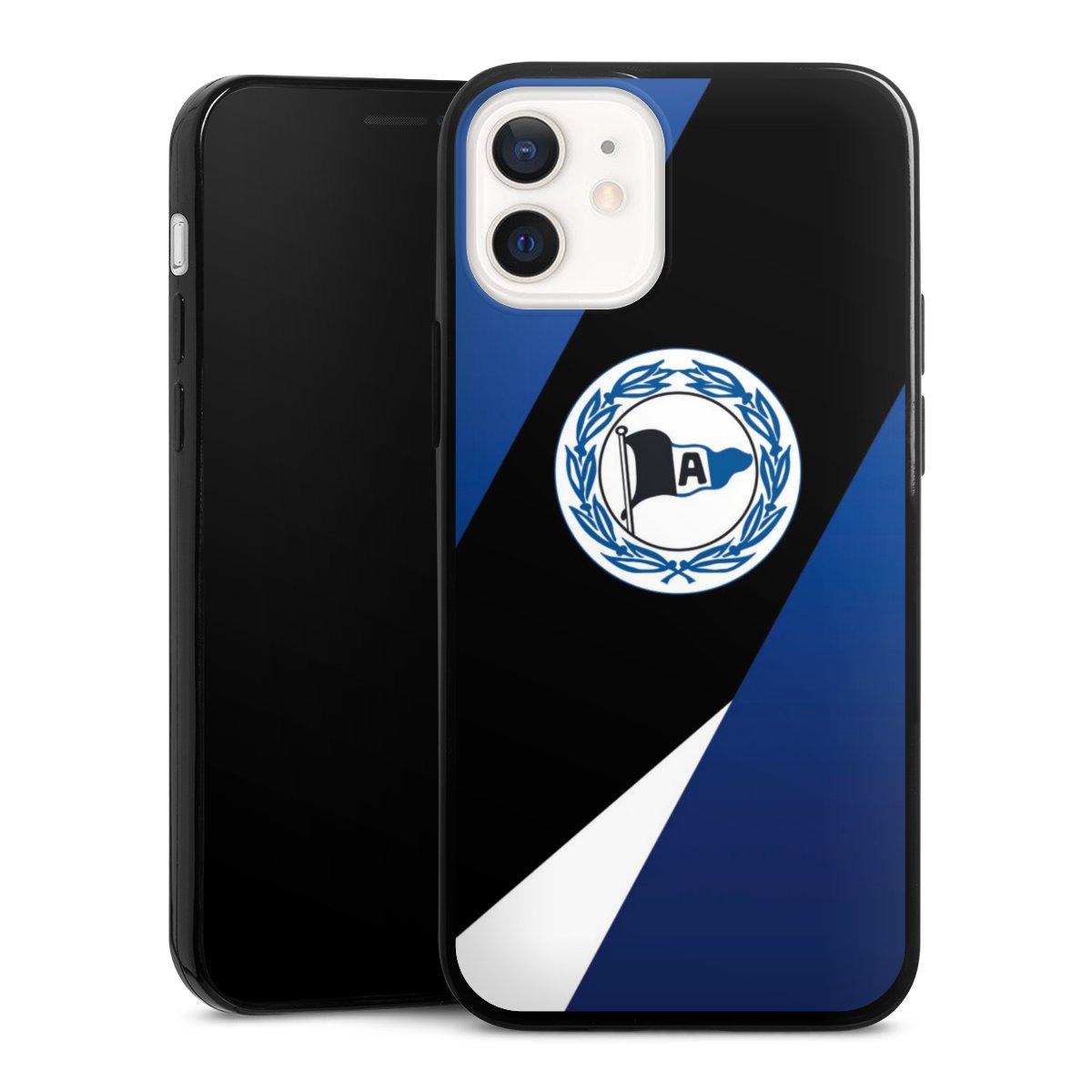 iPhone 12 mini Handy Slim Case extra dünn Silikon Handyhülle schwarz Hülle Official Licensed Product Arminia Bielefeld Dsc Silikon Slim Case