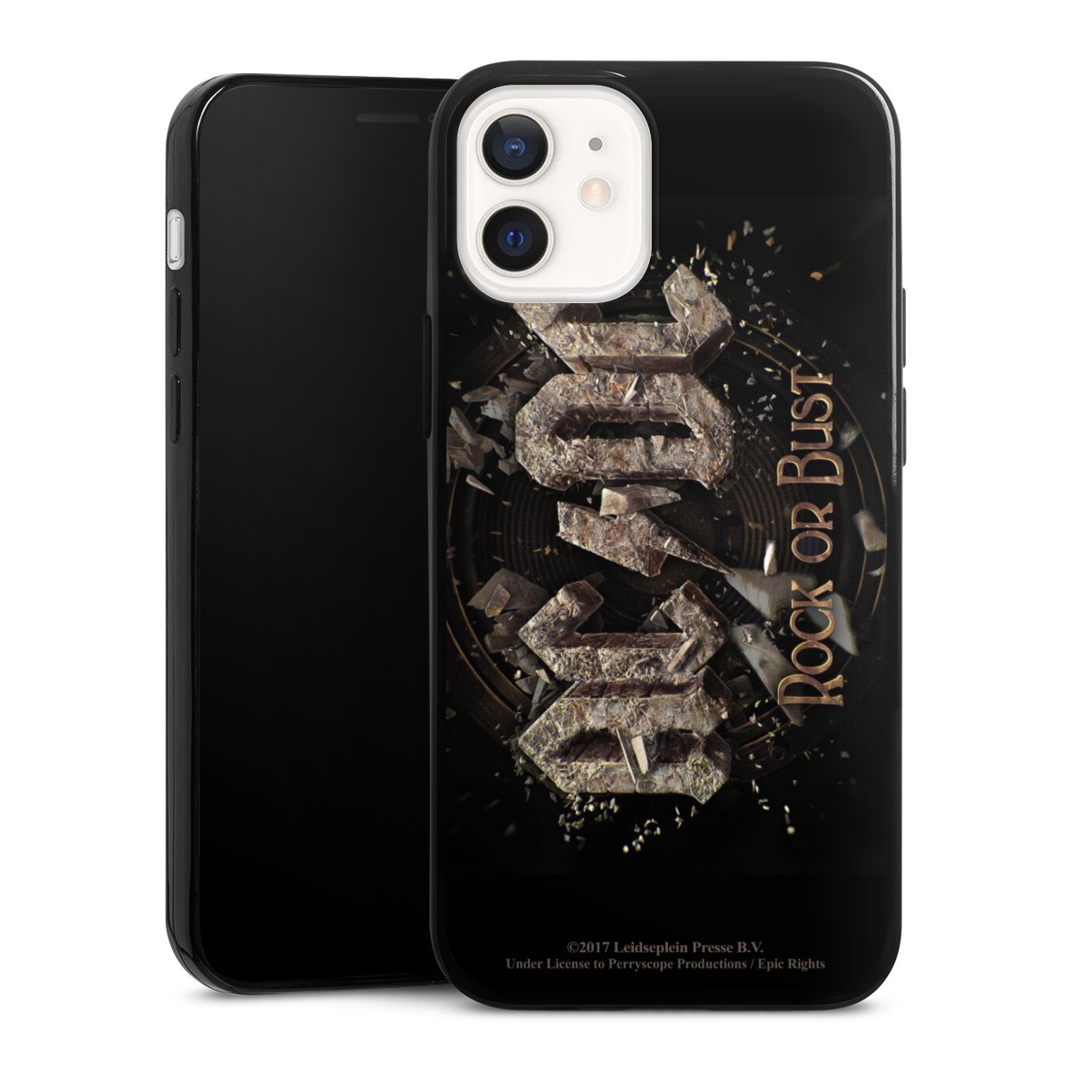 iPhone 12 mini Handy Slim Case extra dünn Silikon Handyhülle schwarz Hülle Acdc Official Licensed Product Rock Or Bust Silikon Slim Case