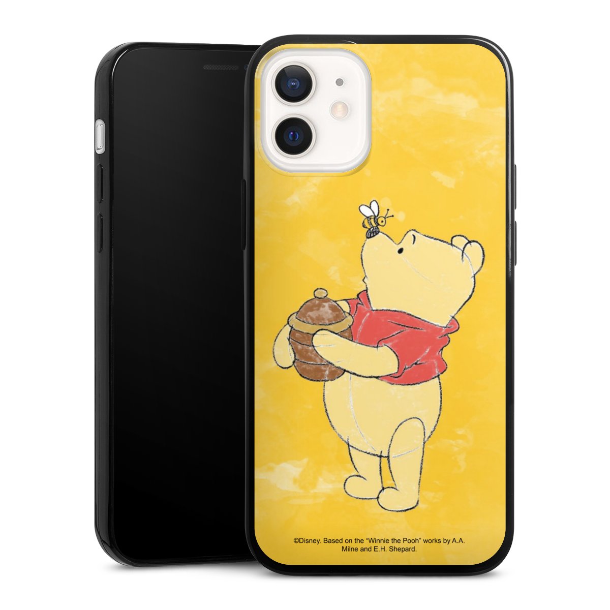 iPhone 12 mini Handy Slim Case extra dünn Silikon Handyhülle schwarz Hülle Official Licensed Product Winnie The Pooh Disney Silikon Slim Case