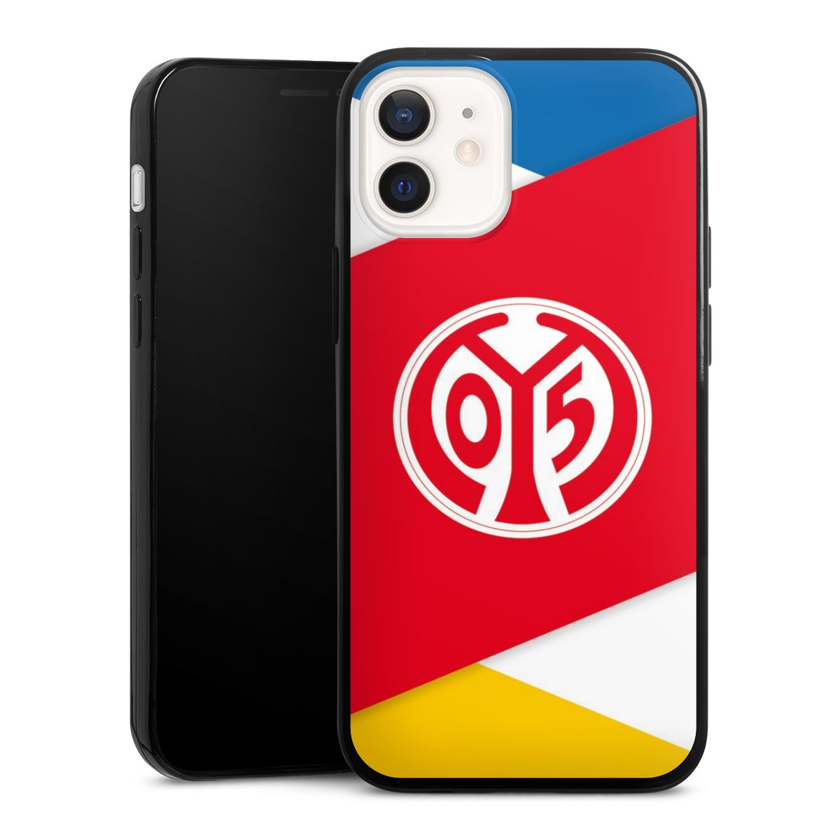 iPhone 12 mini Handy Slim Case extra dünn Silikon Handyhülle schwarz Hülle Official Licensed Product Soccer 1. Fsv Mainz 05 E.V. Silikon Slim Case