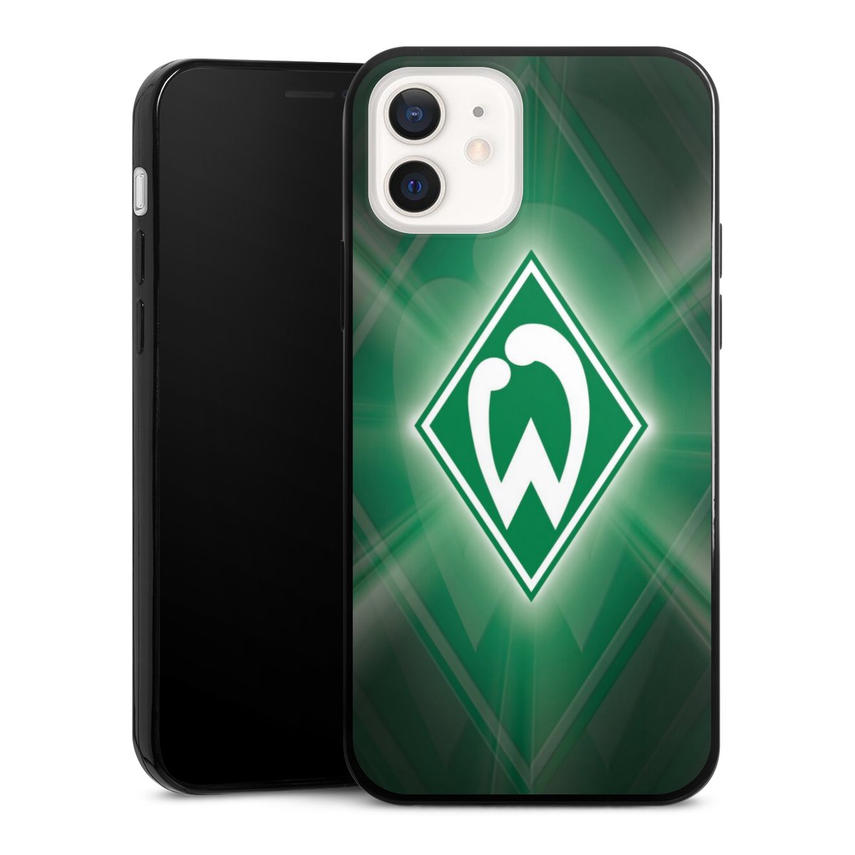 iPhone 12 Handy Slim Case extra dünn Silikon Handyhülle schwarz Hülle Sv Werder Bremen Official Licensed Product Coat Of Arms Silikon Slim Case