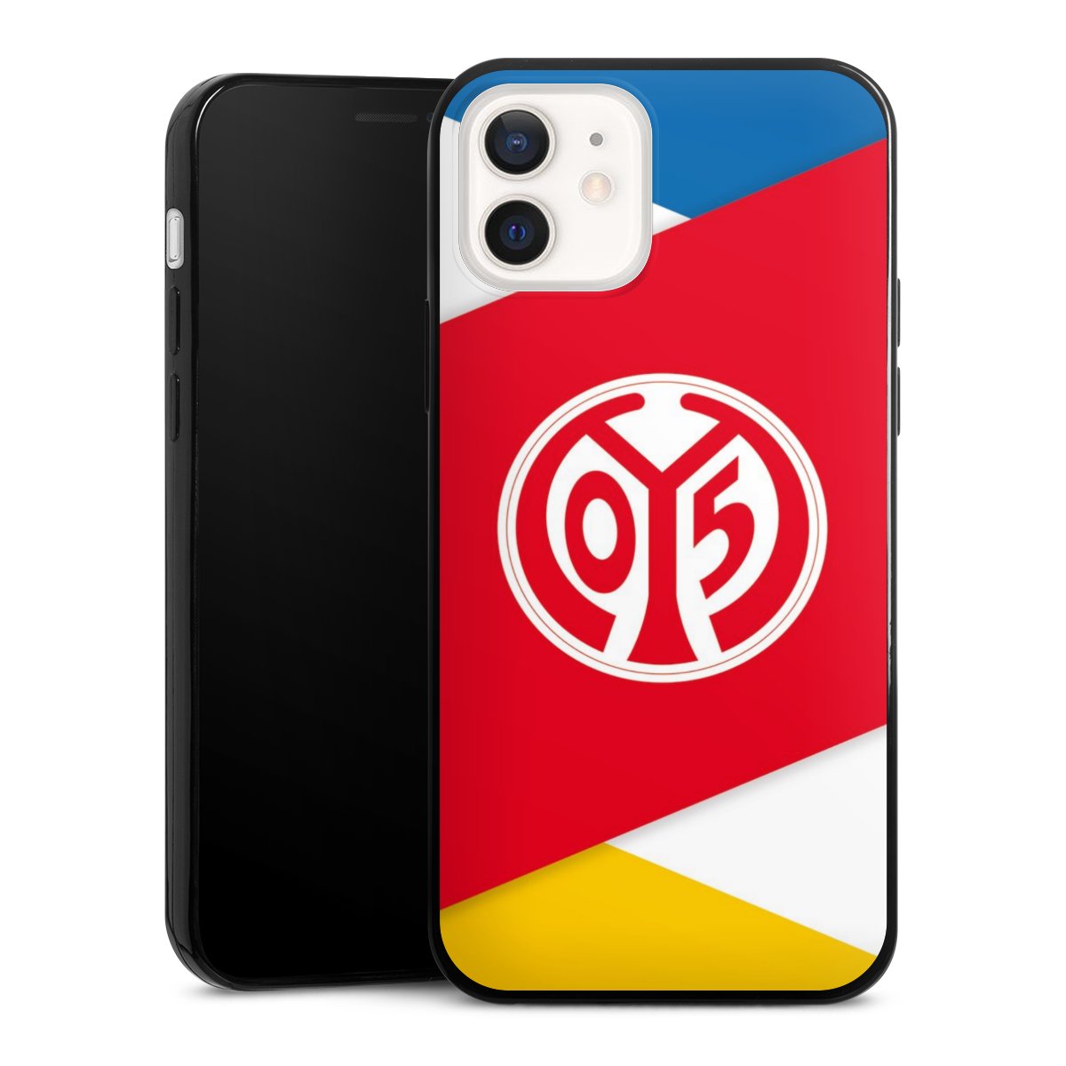 iPhone 12 Handy Slim Case extra dünn Silikon Handyhülle schwarz Hülle Official Licensed Product Soccer 1. Fsv Mainz 05 E.V. Silikon Slim Case